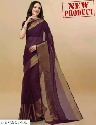 Vragi Self Design Bollywood Chiffon Saree(Purple)