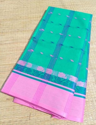 Moumitasaree Self Design Tant Pure Cotton Saree(Light Green)