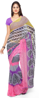 VKARAN Printed Daily Wear Georgette Saree(Multicolor)