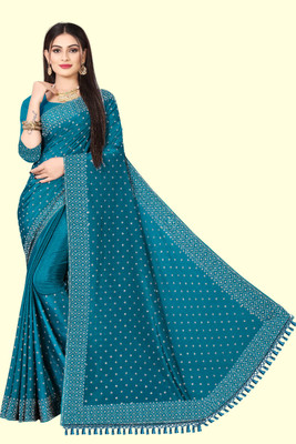 SHIVAYFAB Embellished Chanderi Georgette, Chiffon Saree(Beige)