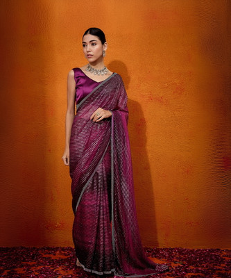 Divastri Embellished Bollywood Georgette Saree(Magenta)