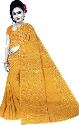 Shree Sanwaliya textile Printed Daily Wear Georgette Saree(Orange)