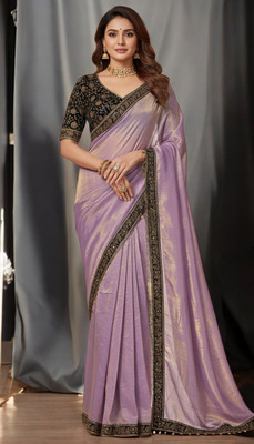 SHREE BHERUNATH FASHION Self Design Bollywood Jimmy choo Saree(Gold)