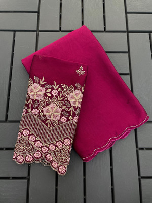 KONICA FAB Embellished Bollywood Chiffon Saree(Maroon)