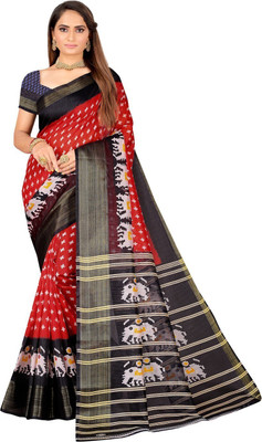 Saadhvi Self Design Bhagalpuri Art Silk Saree(Red)