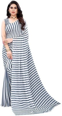 Ranveer Singh Striped Daily Wear Georgette Saree(Multicolor)