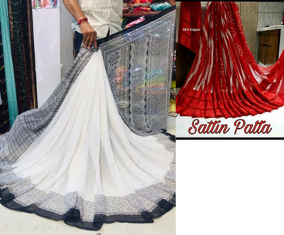 Sitanjali Polka Print Bollywood Georgette Saree(Pack of 2, Black)