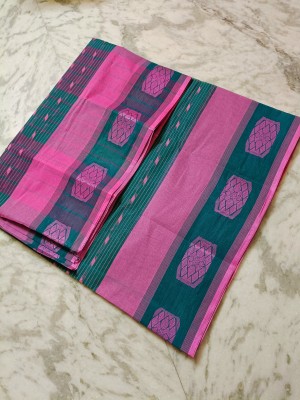 Maasaree Self Design Tant Pure Cotton Saree(Multicolor)