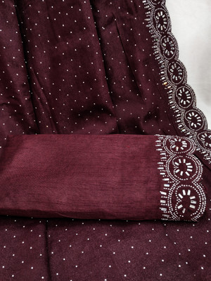 LADDU SAREES Embellished Bollywood Georgette Saree(Red, Purple)