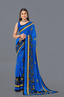 Leelavati Printed Daily Wear Georgette Saree(Blue)