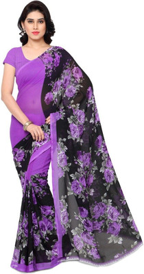 VISIONEMBRO Printed Bollywood Georgette Saree(Multicolor)