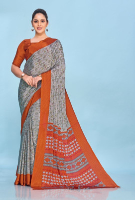 Panchvati NX Printed Bollywood Crepe Saree(Multicolor)
