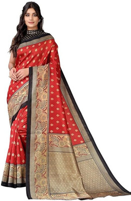 SVB Sarees Printed Daily Wear Art Silk Saree(Multicolor)