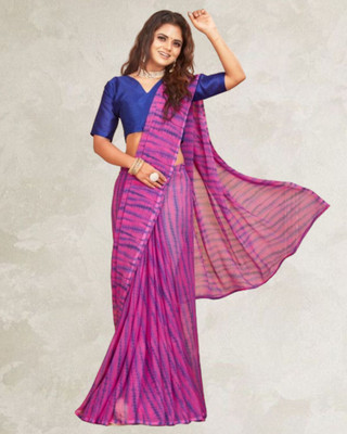 Jayu Embroidered Daily Wear Georgette Saree(Purple)