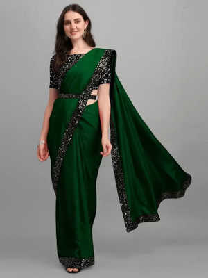 luzi Embroidered Bollywood Georgette Saree(Green)