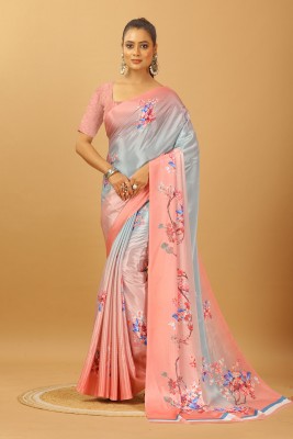 AVM SILK MILLS Self Design Bollywood Crepe Saree(Pink)