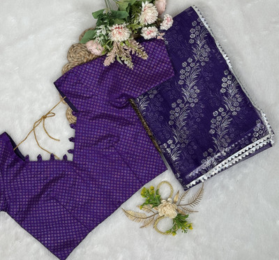 RUCHKET Printed Bollywood Net Saree(Purple)