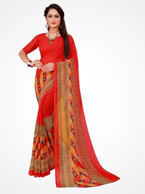 Suali Self Design Bollywood Georgette Saree(Red)