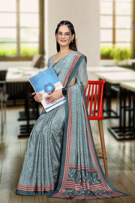 K 5 FASHION Digital Print Bollywood Crepe Saree(Multicolor)