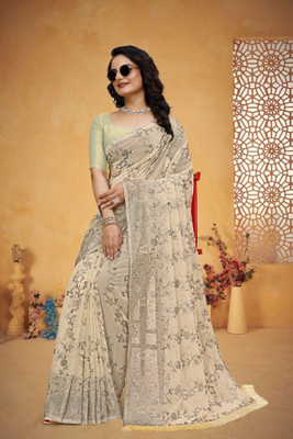 keshav piya fab Embroidered Bollywood Chiffon, Georgette Saree(Multicolor)