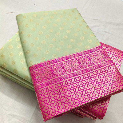 PARAMPARA CREATION Woven Kanjivaram Pure Silk Saree(Light Green)