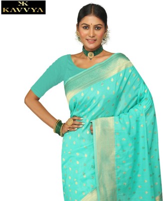 Kk Kavvya Crsk Woven Banarasi Silk Blend Saree(Green)