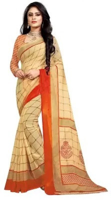 Vimalnath Synthetics Printed Bollywood Georgette Saree(Orange)