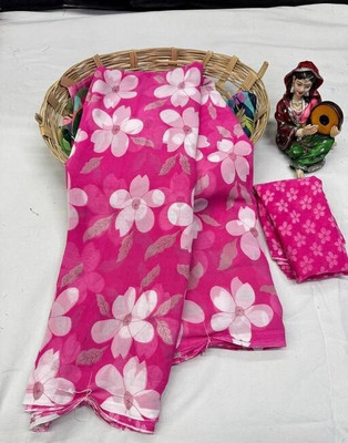 AARTI SELECTION Printed Bandhani Georgette Saree(Multicolor)