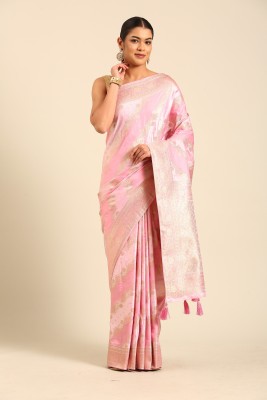 Mohey Woven Bollywood Art Silk Saree(Pink)