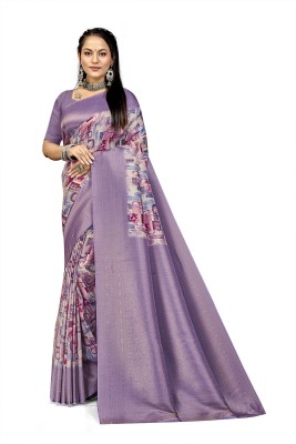 PARVOTSAV Embellished Daily Wear Art Silk Saree(Purple)