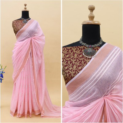 JAYRAJ Woven Kanjivaram Jacquard, Pure Silk Saree(Pink)