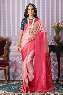 sagarika Woven Bollywood Art Silk Saree(Pink)