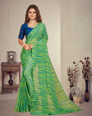 Jayu Printed Bollywood Georgette Saree(Green)