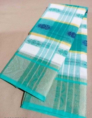 pal saree mahal Printed Tant Cotton Blend Saree(Multicolor)