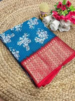 Classy Foriever Woven Bollywood Silk Blend Saree(Multicolor)