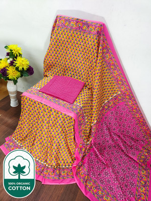 ARSH ENTERPRISE Printed Handloom Pure Cotton Saree(Multicolor)