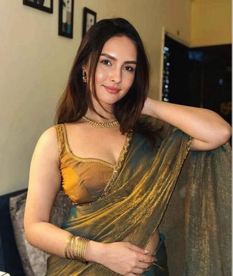 v.divyanshi & co. Printed Daily Wear Georgette Saree(Gold)
