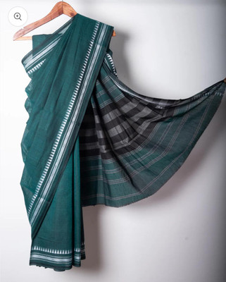 Lakshmi Boutique Solid/Plain, Striped, Woven Bollywood Cotton Silk Saree(Purple)