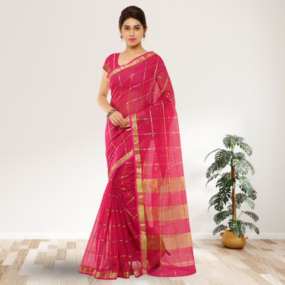 Sreeguru Enterprise Self Design Saree with Attached Blouse Cotton Silk Saree(Multicolor)