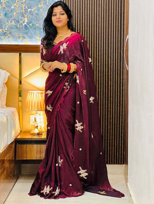 AVIRAT DESIGNER STUDIO Woven Kanjivaram Silk Blend Saree(Maroon)