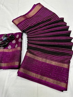 Sitanjali Printed Bollywood Art Silk, Silk Blend Saree(Purple)