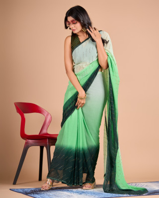 nirmal creation Self Design Bollywood Georgette Saree(Multicolor)
