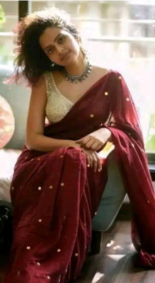 FASHIONSHAREE Self Design Handloom Pure Cotton Saree(Black)