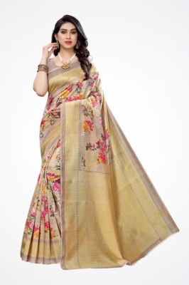 Saadhvi Printed Mysore Pure Silk Saree(Mustard)