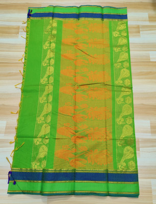 Jainithish Collections Woven Kota Doria Cotton Silk Saree(Multicolor)