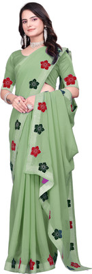 Nihaar Kheni Printed Bollywood Georgette Saree(Green)
