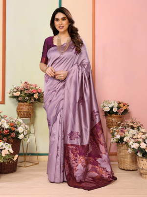 Moda Rapido Digital Print Kanjivaram Jacquard Saree(Pink)