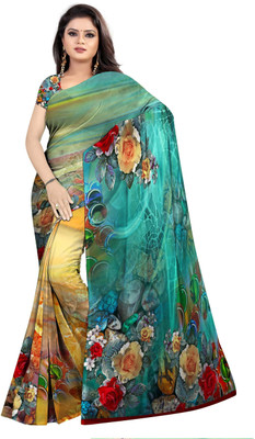 SCFO Digital Print Daily Wear Polyester Saree(Multicolor)