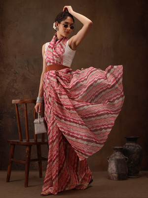 SILK ZONE Digital Print Banarasi Cotton Blend Saree(Multicolor)