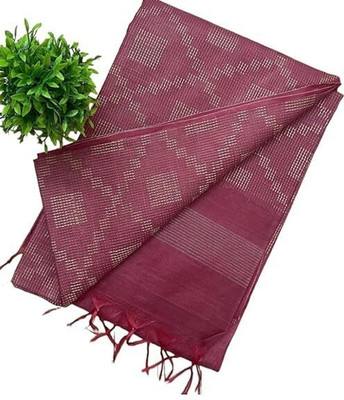 GR Handloom Self Design Bollywood Handloom Art Silk Saree(Maroon)